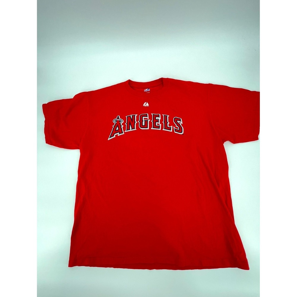 Los Angeles Angels Shirt Mens XL Red #5 Albert Pujols Majestic‎ Baseball MLB